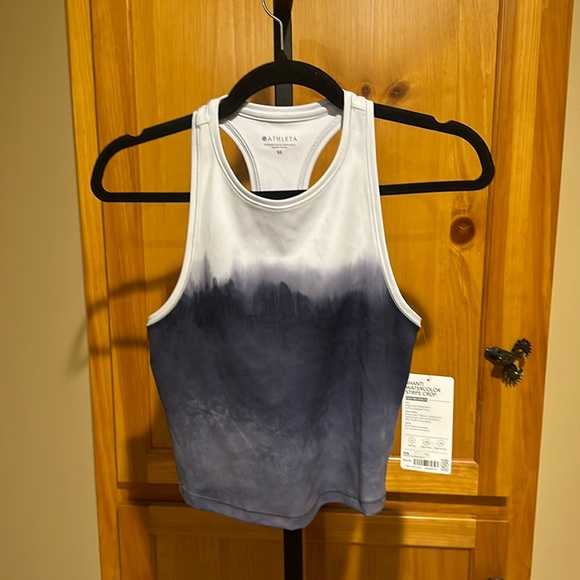 Athleta SHANTI WATERCOLOR STRIPE CROP NEW - Picture 2 of 5